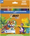 Kredki BIC Kids Smooth ECO Drewniane 24 Różne Kolory Pudełko
