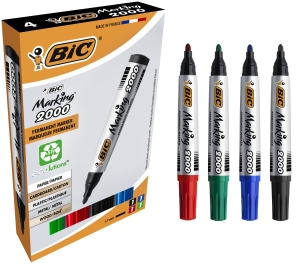 Marker BIC Marking 2000 ECOlutions 4 Różne Kolory Okrągła Końcówka