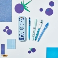 Zestaw 4 Przyborów Niebieskich Metalowe Pudełko BIC My Summer Collection