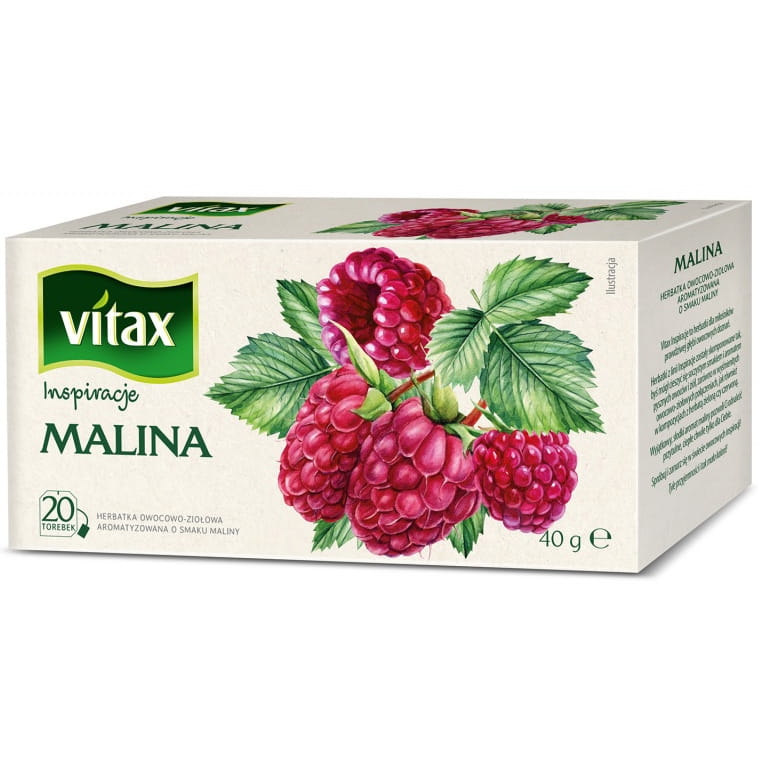 Herbata Ekspresowa Vitax 20 Torebek Opakowanie Malina Hibiskus