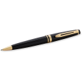 Długopis Waterman Expert Deluxe Szeroki Czarny Pozłacany + Etui + Torebka