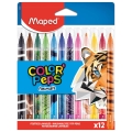 Flamastry Colorpeps Animals 12 Kolorów Opakowanie Maped Do Szkoły Domu