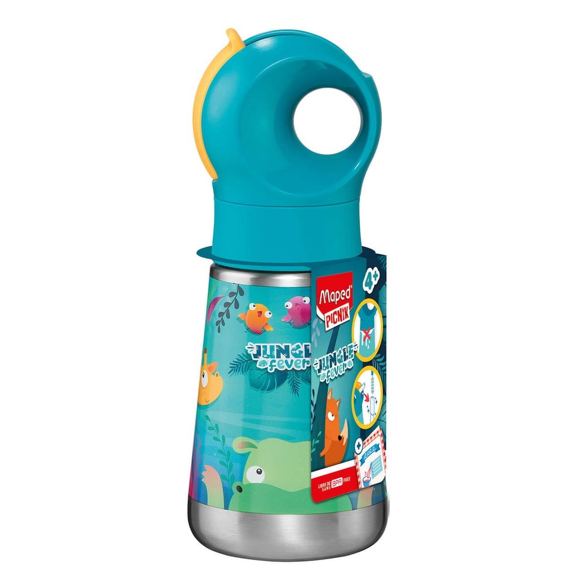 Butelka Stalowa Picnik Miniz 350 ml Bidon Dla Dzieci Z Uchwytem