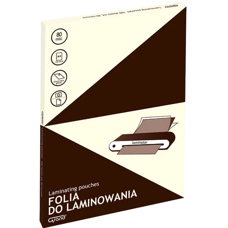 Folia Laminacyjna Do Laminowania Grand A4 80mic 100 Arkuszy