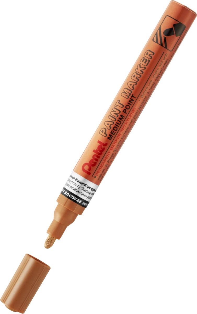 Marker Olejowy Pentel MMP10-ME Okrągły Perłowy Brąz  W Aluminiowej Obudowie