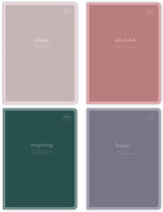 Zeszyt A5/60 Kratka Interdruk Words Minimalistyczny Komplet 10 Sztuk