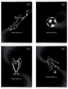 Zeszyt A5/60 Kratka Interdruk Sport Metaliczny Czarny Komplet 10 Sztuk