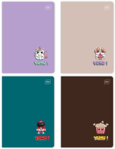 Zeszyt A5/32 Kratka Interdruk Yuhu Słodkie Wzorki Komplet 10 Sztuk