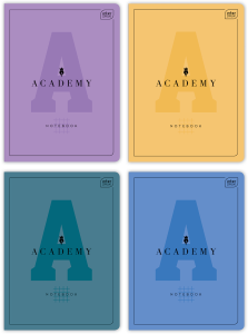 Zeszyt A5/32 Kratka Interdruk Academy Kolorowy Gładki Komplet 10 Sztuk