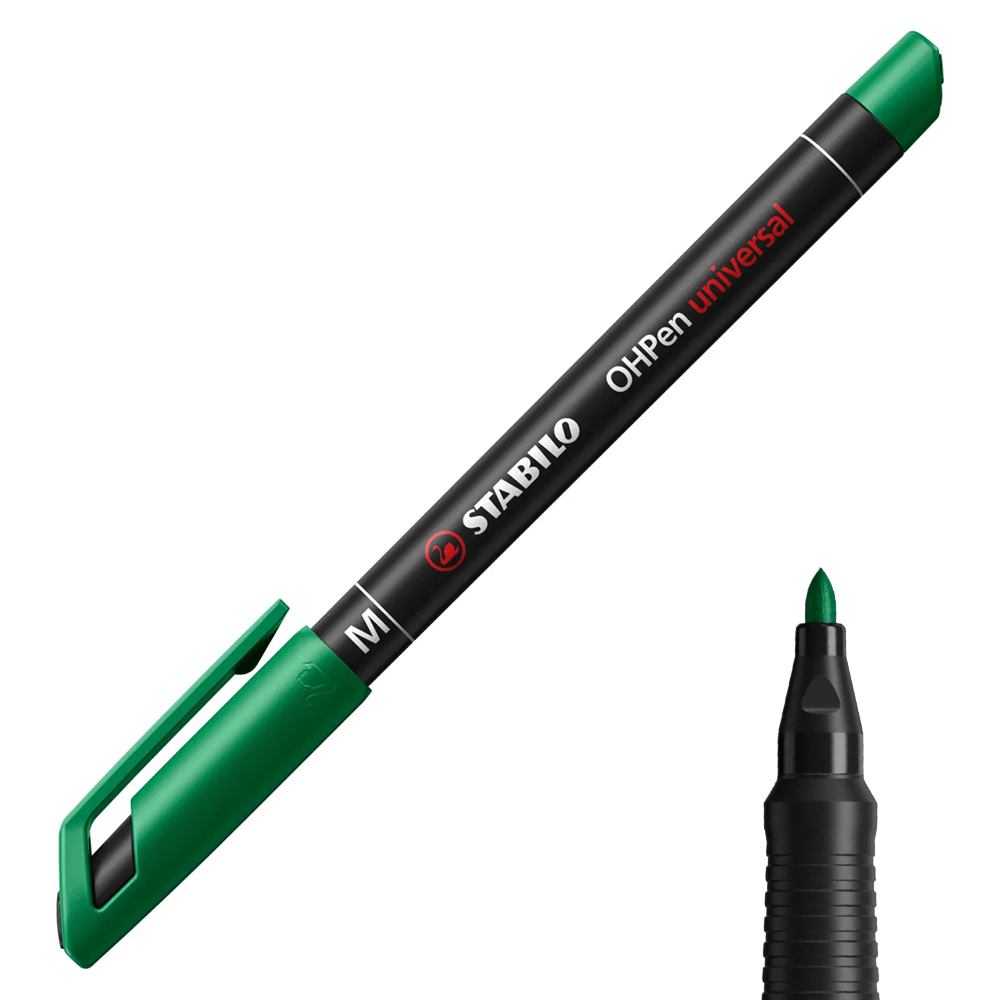 Foliopis Permanentny Stabilo OHPen M Zielony 1,0mm