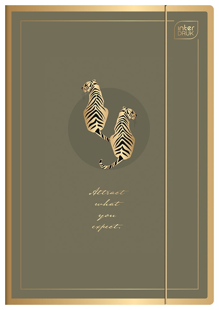 Teczka z gumką A4+ Satin Gold Blossom Interdruk