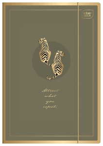 Teczka z gumką A4+ Satin Gold Blossom Interdruk