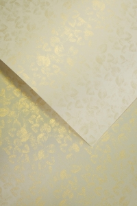 Papier Ozdobny Liście Kremowy 20 Arkuszy 250g Galeria Papieru