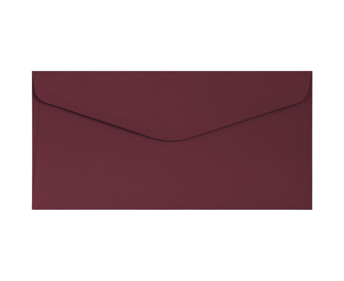 Koperta Ozdobna DL Gładki Bordowy 10 Sztuk Galeria Papieru
