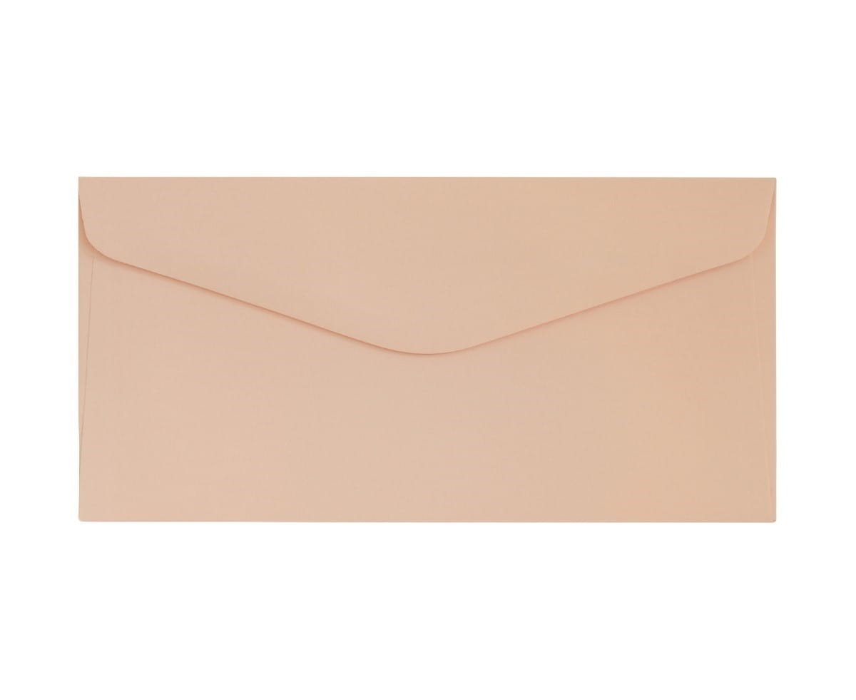 Koperta Ozdobna DL Gładki Brzoskwiniowy 10 Sztuk Galeria Papieru