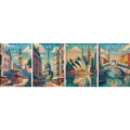 Brulion A6 (Mini) 96 kartek Kratka Retro City Herlitz 400196851