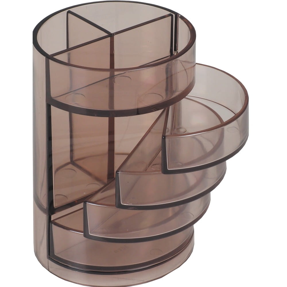 Przybornik Biurkowy Walec D-Rect Dymny 2 Przegrody Pionowe + 5 Szufladek