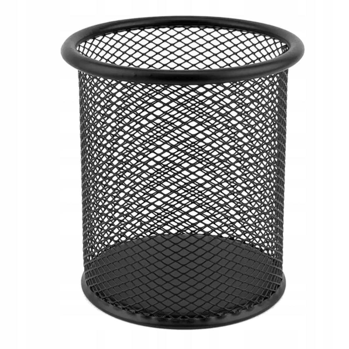 Przybornik Metalowy Biurkowy Kubek Na Długopisy Siatka Czarny Leviatan