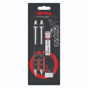 Zestaw Rotring Tikky Ołówek Automatyczny 0,5mm +Długopis M Gumka Grafity