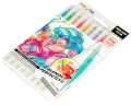 Pisaki Pędzelkowe Brushe Pentel Manga 9 sztuk + Pędzelek SESW30C-ST8MGPL