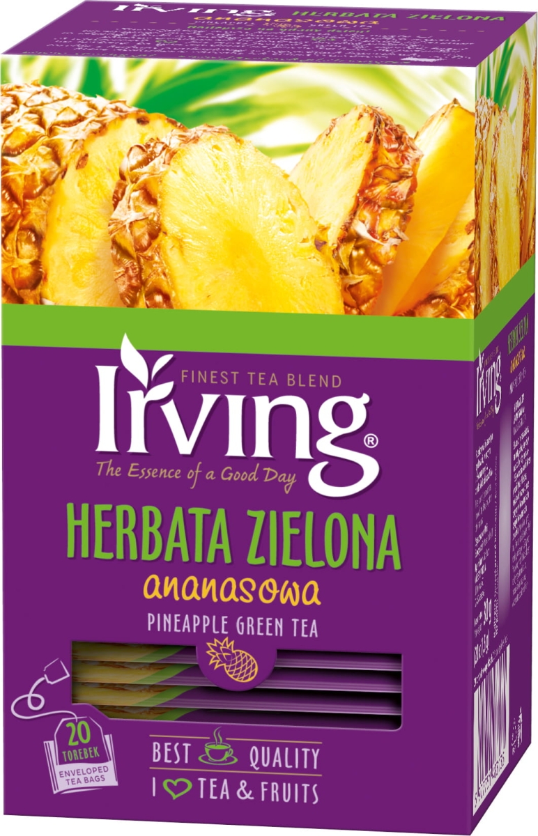 Herbata Ekspresowa Irving Zielona z Ananasem 20T