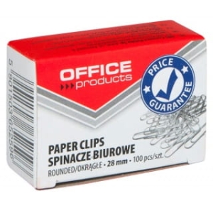 Spinacz Biurowy Okrągły 28mm Office Product 100 Sztuk W Opakowaniu