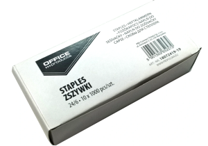Zszywki Office Products 24/6 1000 sztuk x 10 Opakowań 