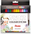 Zestaw Cienkopisów Kreślarskich Pentel Pointliner 0,4 mm 12 Różnych Kolorów