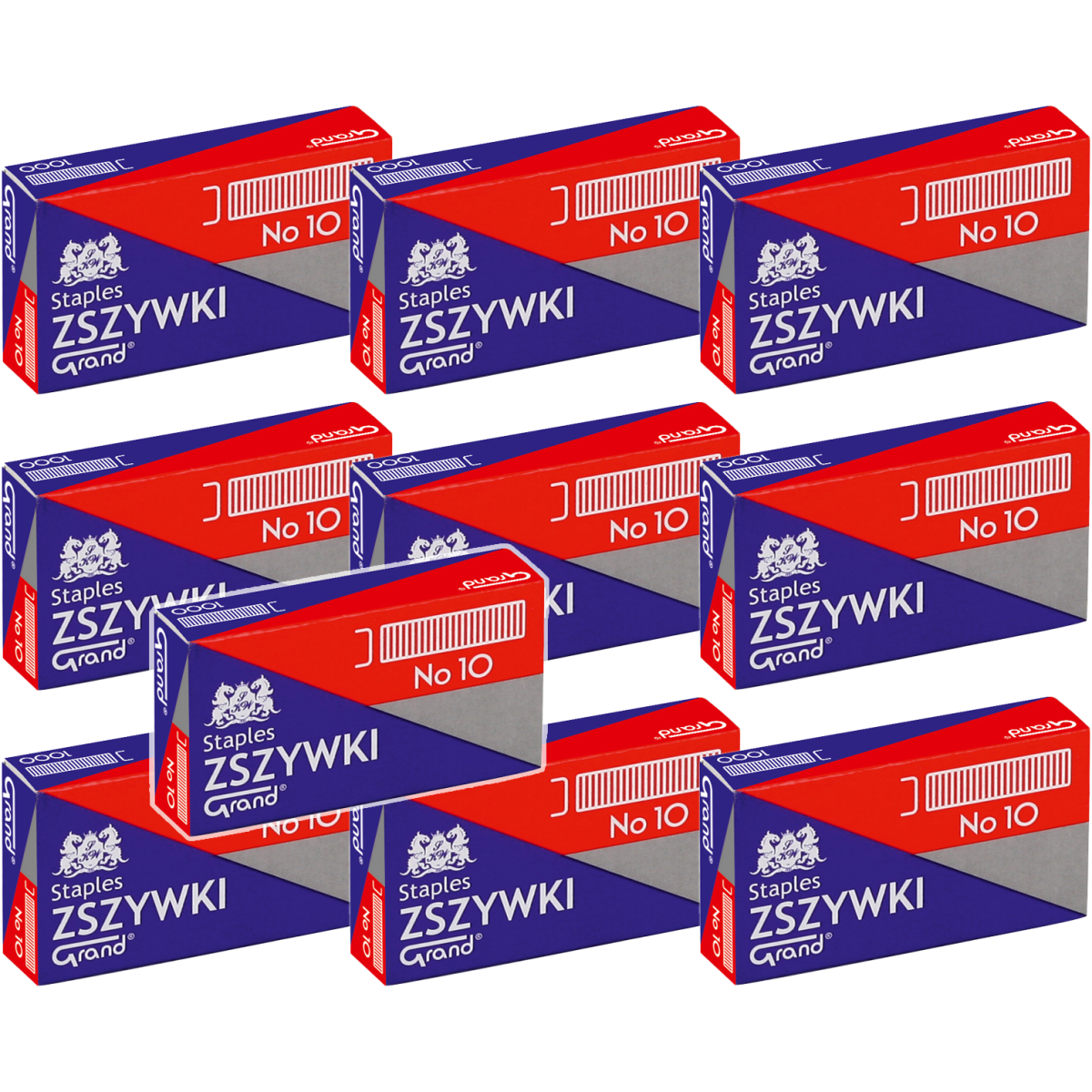 Zszywki Grand 10 Małe 10x1000 Szt Cynkowane