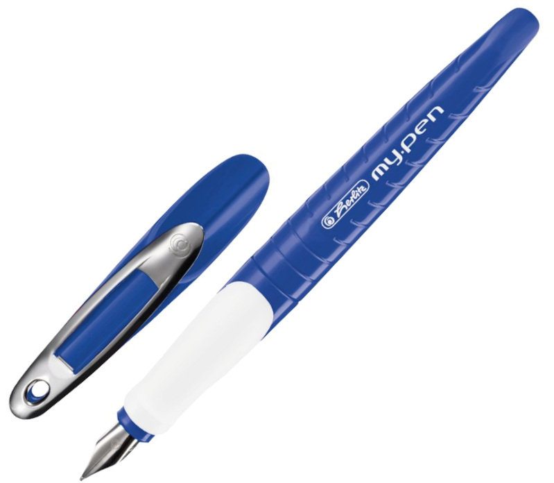 Pióro Wieczne Herlitz My Pen Stalówka M Dla Praworęcznych Niebiesko Białe