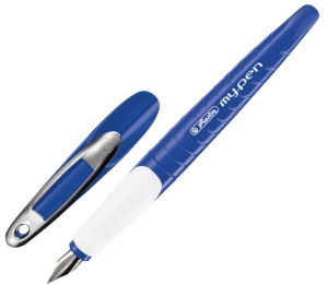 Pióro Wieczne Herlitz My Pen Stalówka M Dla Praworęcznych Niebiesko Białe
