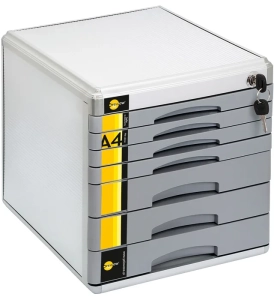 Szafka Na Dokumenty Yellow One Metalowa 7 Szuflad Zamykana Na Klucz