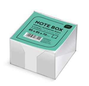 Kostka Biała Nieklejona Biurowa Luzem W Pojemniku 85x85x70mm Interdruk