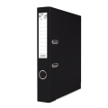 Segregator BASIC-S Z Szyną A4 50mm Czarny Wewnętrzna Wyklejka Otwór Z Boku