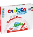 Pisaki Zestaw Szkolny Carioca Jumbo 144 Sztuki Różne Kolory Do Szkoły Domu