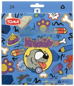 Długopis CARIOCA Sfera 24 Kolory Grubość Linii 1mm Przeźroczysta Obudowa