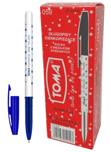 Długopis Superfine To-059 Toma Niebieski 20 Sztuk
