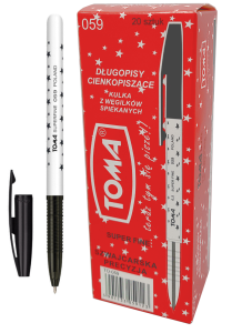 Długopis Superfine To-059 Toma Czarny 20 Sztuk