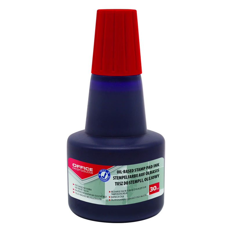 Tusz olejowy do pieczątek metalowych OFFICE PRODUCTS Czerwony 30ml