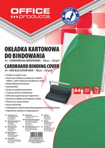 Okładka Do Bindowania A4 Karton Skóropodobny Office Products Zielony 100szt