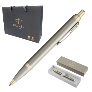 Długopis Automatyczny Parker IM Kropka Nad I Piaskowy + Etui + Torebka