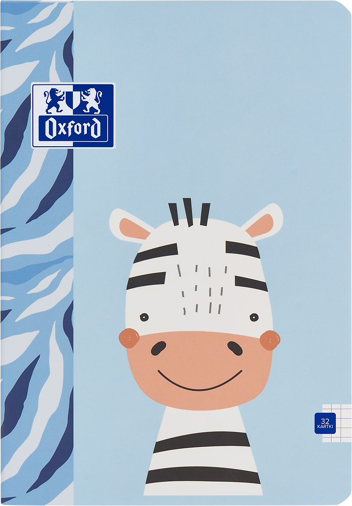 Zeszyt A4/32 Kratka Niebieska Oxford Kids Zwierzątka Różne Wzory