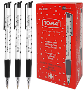 Długopis Automatyczny Toma 069 Czarny 20 Sztuk