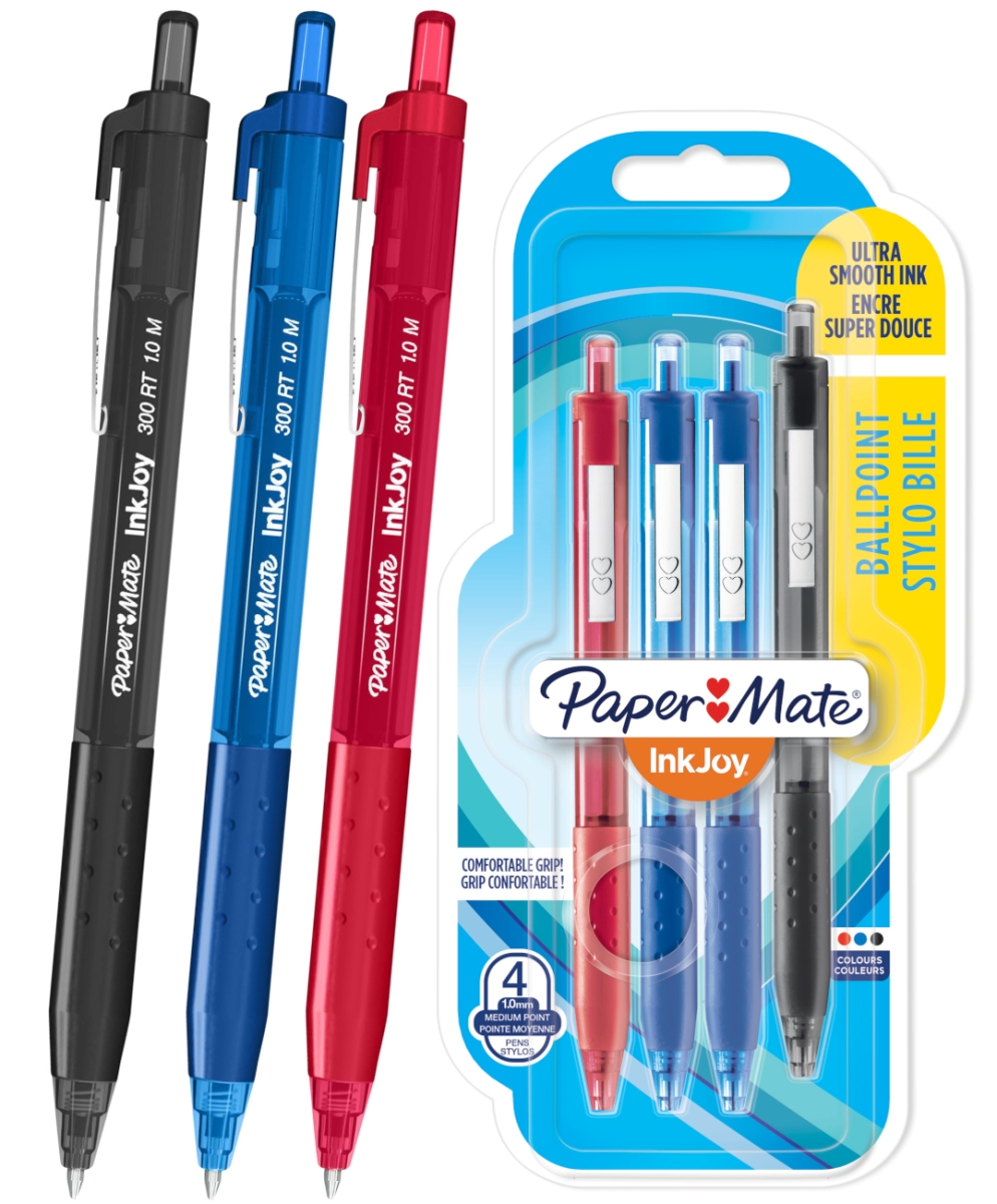 Długopisy Automatyczne Inkjoy 300RT 1mm 4 Sztuki Paper-Mate Zestaw