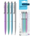Długopis Schneider K15 Automatyczny Pastelowe Obudowy 4 Sztuki Blister