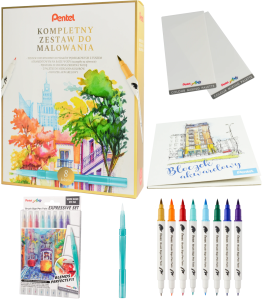 Kompletny Zestaw Do Malowania Landscape Brushe Pisaki Pedzelkowe Pentel