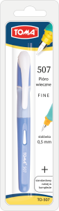 Pióro Wieczne Rubber Grip TO-507 Toma Pastelowy Niebieski Linia 0,5mm