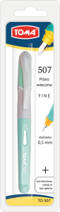 Pióro Wieczne Rubber Grip TO-507 Toma Pastelowy Szaro Zielony Linia 0,5mm