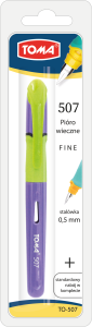 Pióro Wieczne Rubber Grip TO-507 Toma Fioletowo Zielony Linia 0,5mm