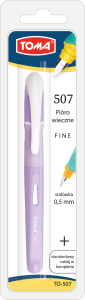 Pióro Wieczne Rubber Grip TO-507 Toma Pastelowy Fioletowy Linia 0,5mm